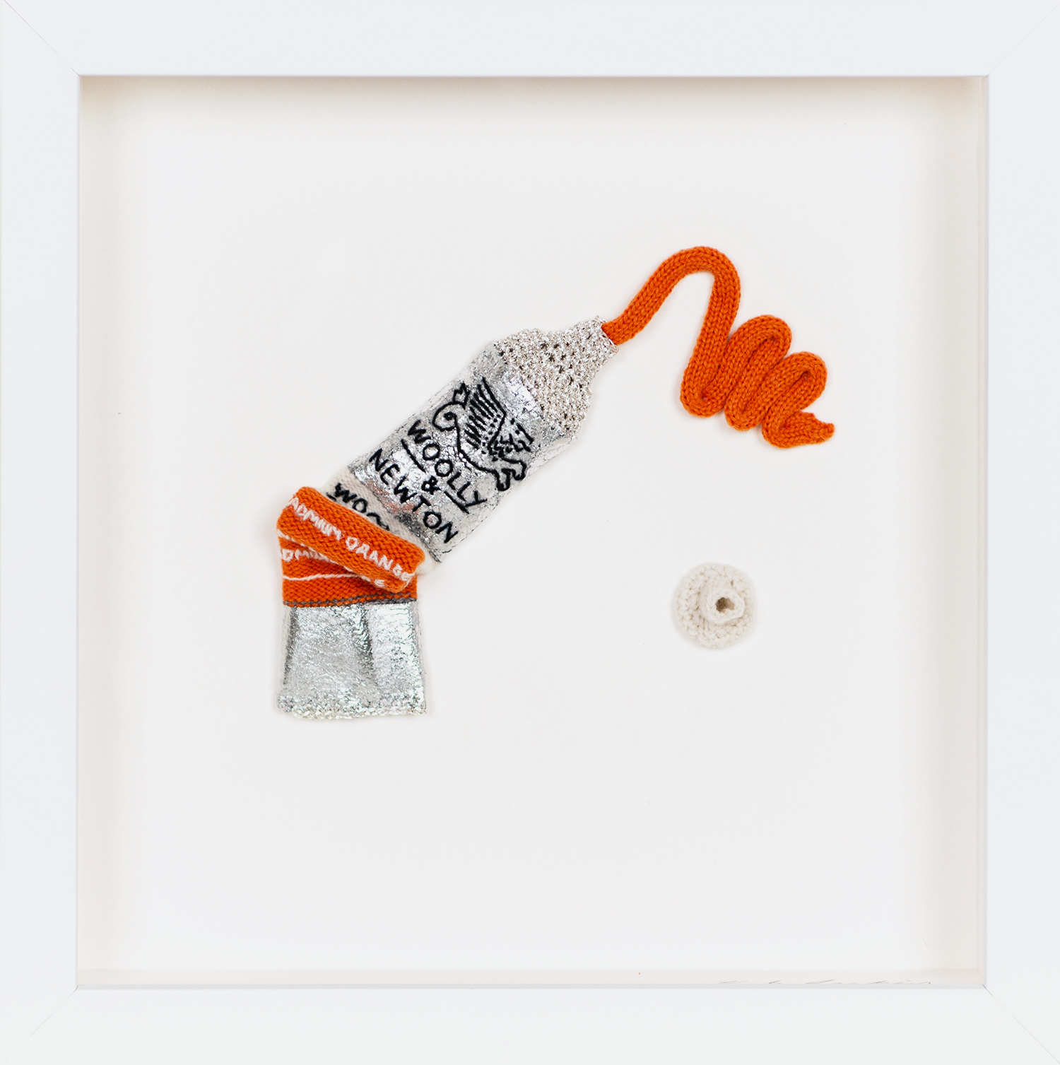 Cadmium Orange ‘Woolly & Newton’ Limited edition knitted paint tube