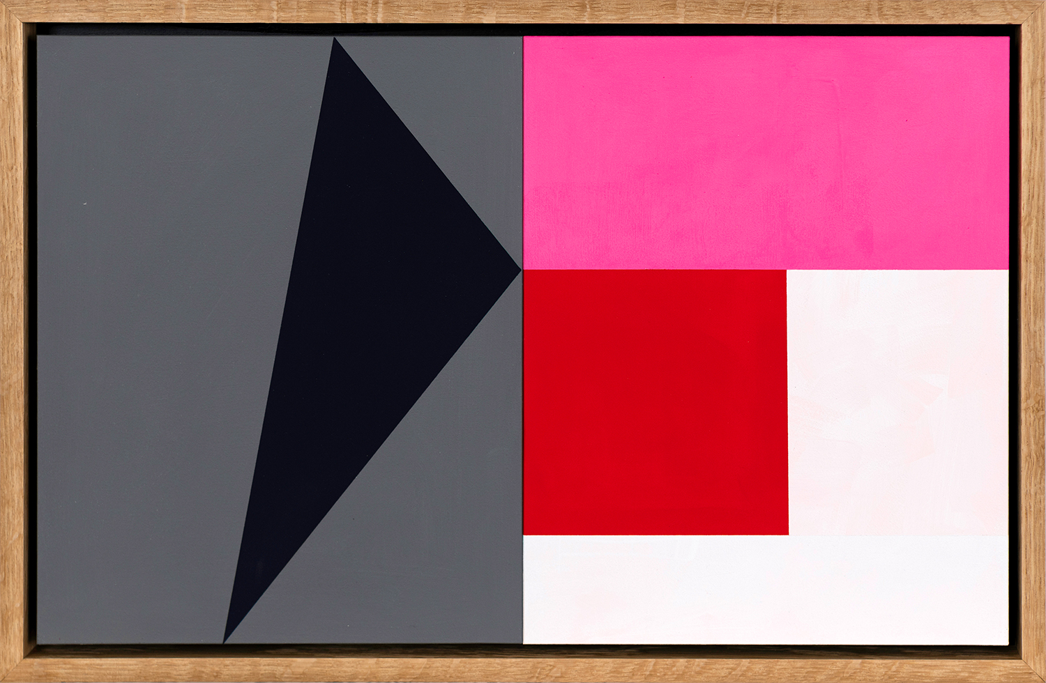 Diptych in Opera Rose and Cadmium Red